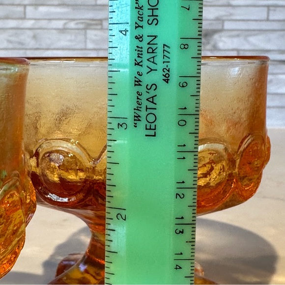 COPY - Vintage Tiffin Franciscan Madeira Sherbet glasses Pumpkin set of 2 - Picture 5 of 8